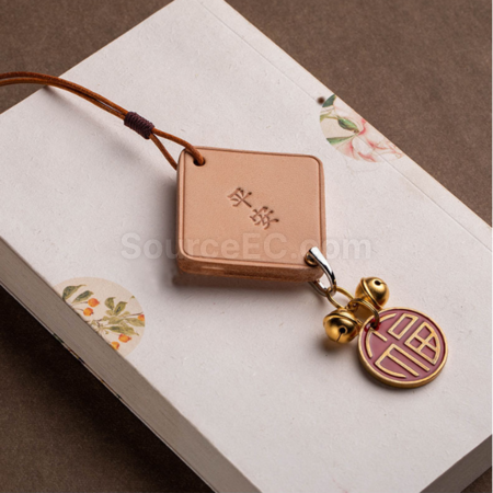 Customization Genuine leather handmade bell pendant Promotional Products