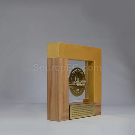 Customization Crystal Solid Wood Trophy Promotional Products