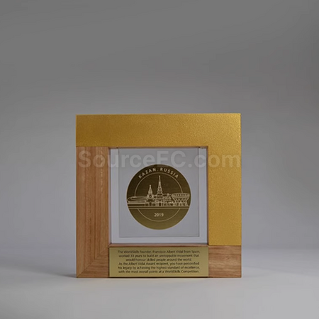 Customization Crystal Solid Wood Trophy Promotional Products