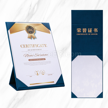 Customization A4 Certificate Cover Promotional Products