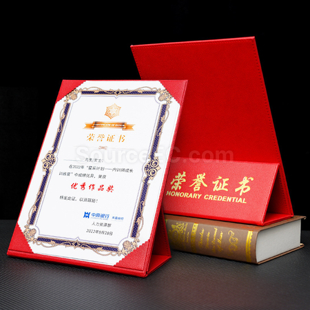 Customization A4 Certificate Cover Promotional Products