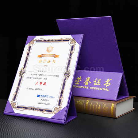 Customization A4 Certificate Cover Promotional Products