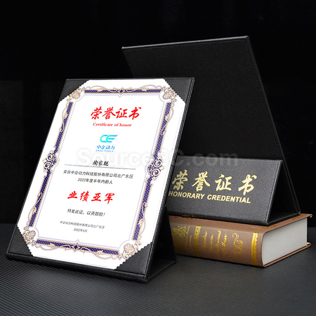 Customization A4 Certificate Cover Promotional Products