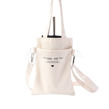 Customization Double Mouth Canvas Milk Tea Bag Promotional Products