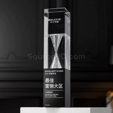 Customization Hourglass crystal trophy Promotional Products