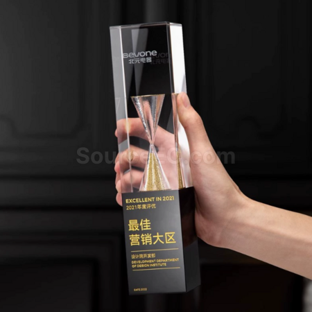 Customization Hourglass crystal trophy Promotional Products