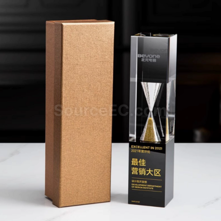 Customization Hourglass crystal trophy Promotional Products