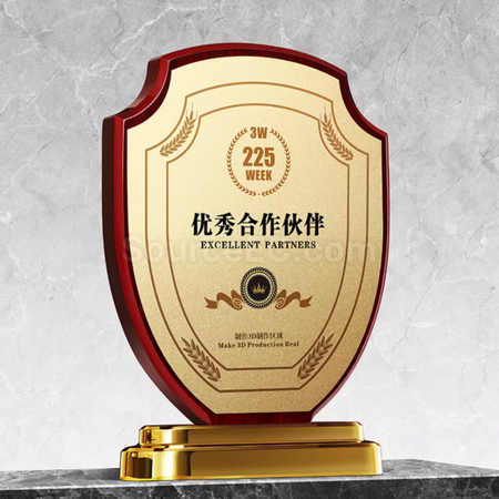 Customization Solid Wood Shield Medal Promotional Products