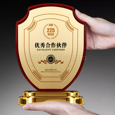 Customization Solid Wood Shield Medal Promotional Products