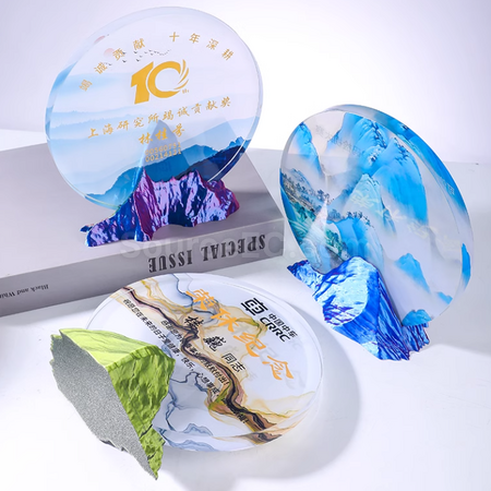 Customization Creative Mountain Crystal Trophy Promotional Products