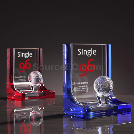 Customization Golf Crystal Trophy Promotional Products
