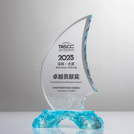 Customization Sailing Crystal Trophy Promotional Products