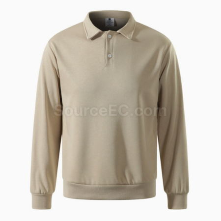 Customization Thick solid color polo long sleeves Promotional Products