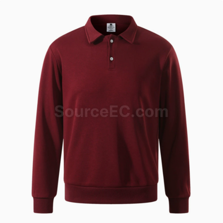 Customization Thick solid color polo long sleeves Promotional Products