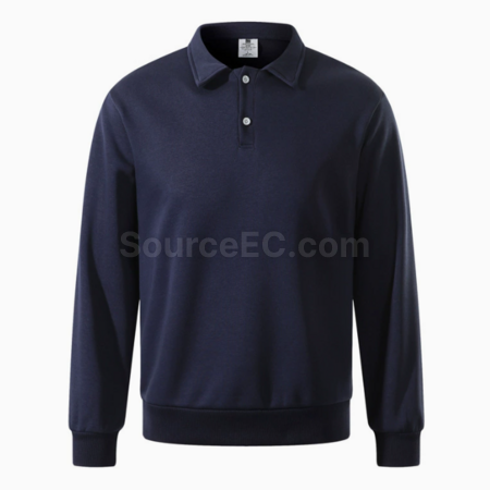 Customization Thick solid color polo long sleeves Promotional Products