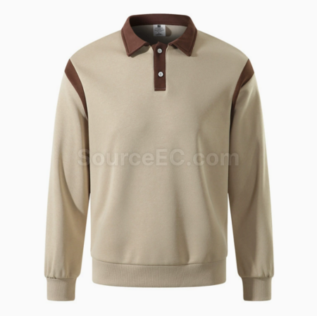 Customization Color blocked polo long sleeves Promotional Products