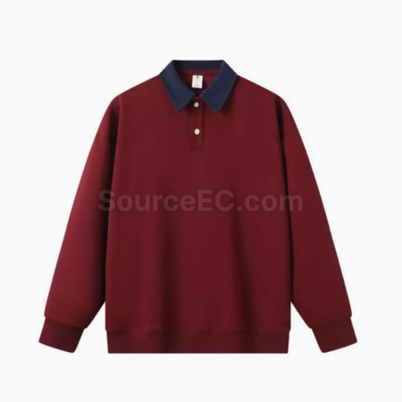 Customization Color blocked polo long sleeves Promotional Products