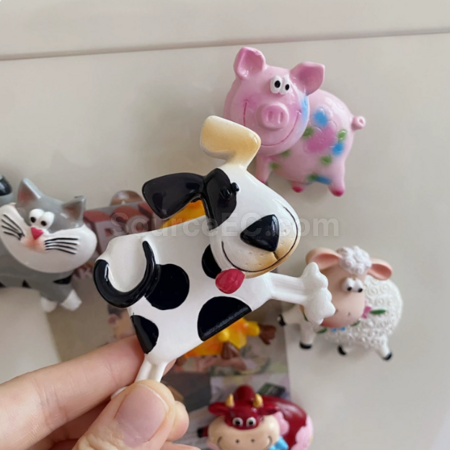 Customization Cute animal spring shaking head refrigerator sticker Promotional Products