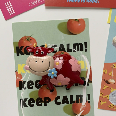 Customization Cute animal spring shaking head refrigerator sticker Promotional Products