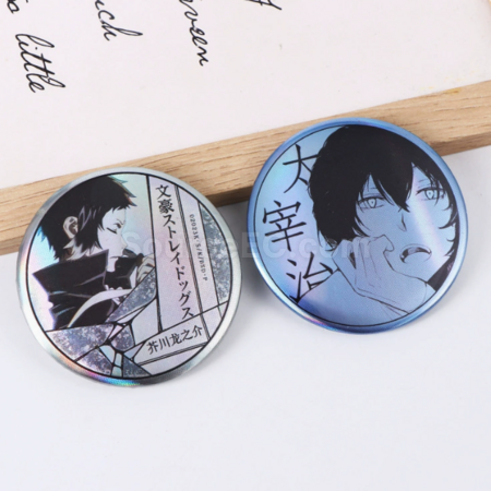 Customization Tinplate laser badge Promotional Products