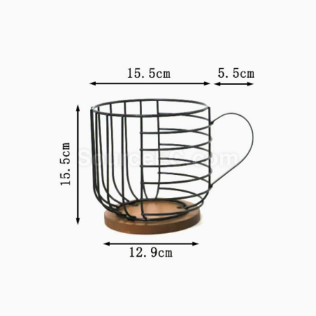 Customization Wrought iron storage basket with lid Promotional Products
