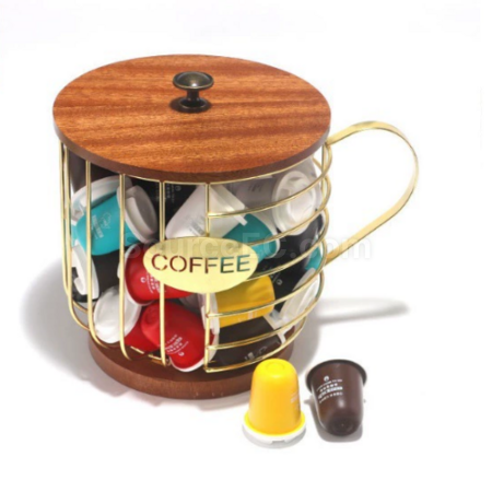 Customization Wrought iron storage basket with lid Promotional Products