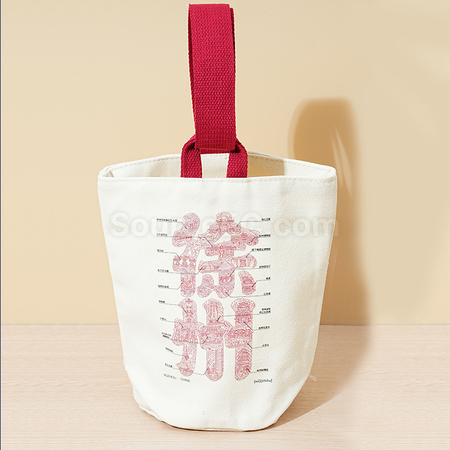 Customization Cotton Canvas Handheld Beverage Cup Bag Promotional Products