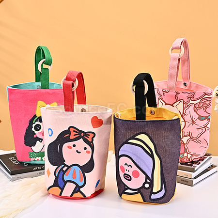 Customization Cotton Canvas Handheld Beverage Cup Bag Promotional Products