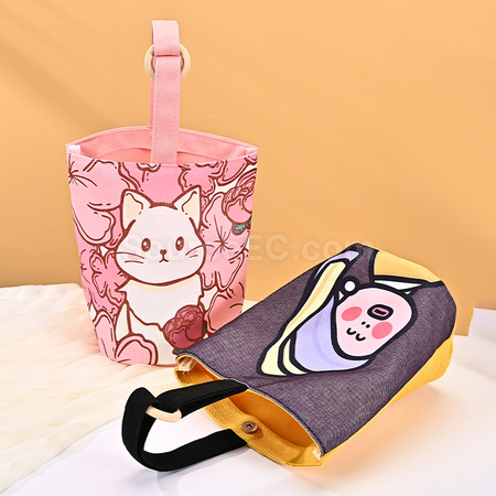 Customization Cotton Canvas Handheld Beverage Cup Bag Promotional Products