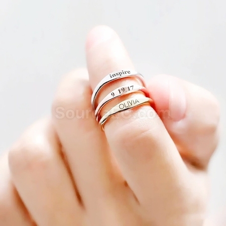 Customization Stainless Steel Couple Rings Promotional Products