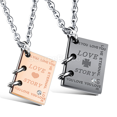 Customization Love Story Titanium Steel Necklace Promotional Products