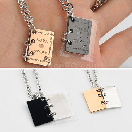 Customization Love Story Titanium Steel Necklace Promotional Products