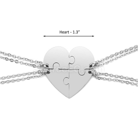Customization Engraved Heart Puzzle Necklace Promotional Products