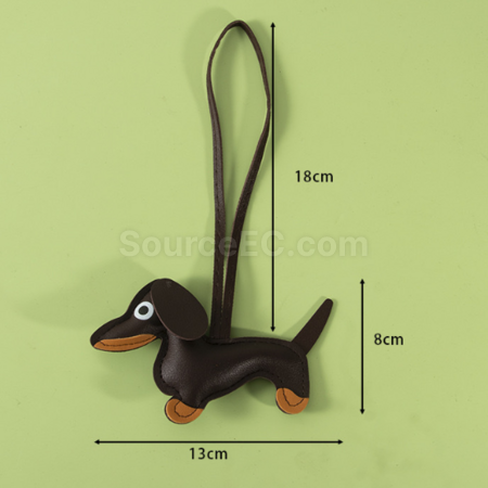 Customization Leather sausage dog pendant Promotional Products