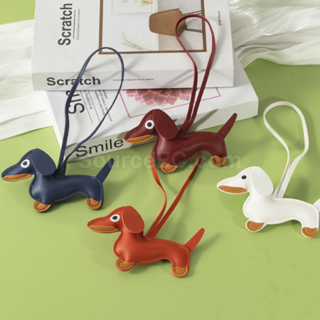 Customization Leather sausage dog pendant Promotional Products