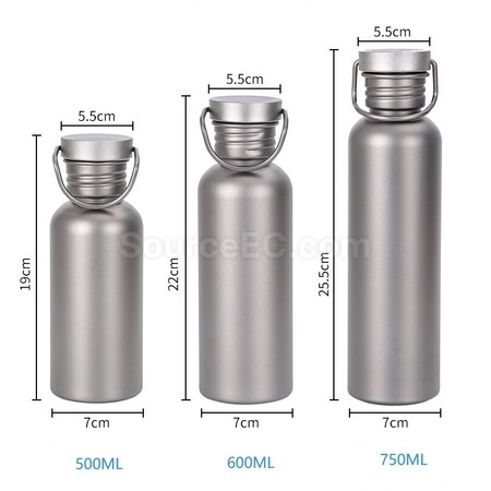 Customization Pure Titanium Sports Water Bottle Promotional Products