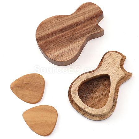 Customization Guitar Pick Wooden Box Promotional Products
