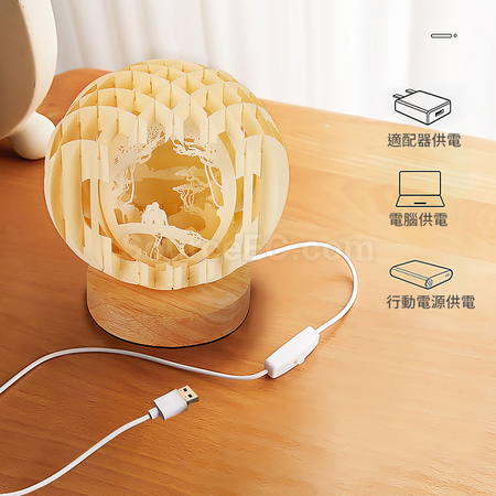 Customization Hand-Folded Paper Sculpture Ball Lamp Promotional Products