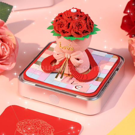 Customization 3D Rose Memo with Light Promotional Products