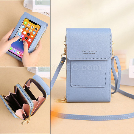 Customization PU Wallet With Touch Phone Bag Promotional Products