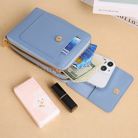 Customization PU Wallet With Touch Phone Bag Promotional Products