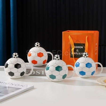 Customization Football Ceramic Mug Promotional Products