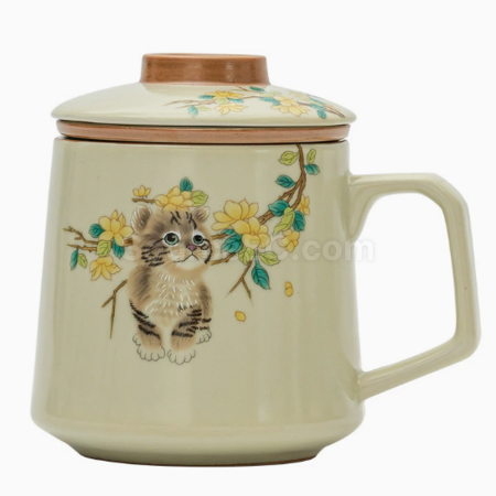 Customization Ceramic filter tea cup Promotional Products