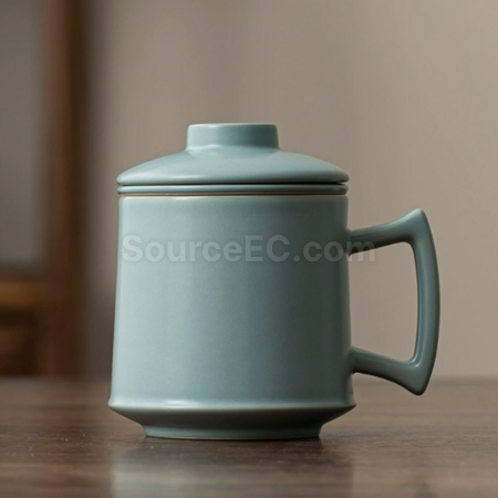 Customization Ceramic filter tea cup Promotional Products