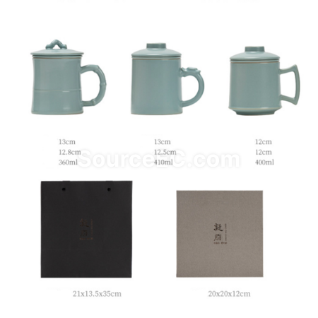 Customization Ceramic filter tea cup Promotional Products