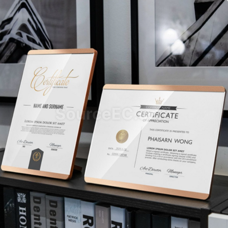 Customization Aluminum alloy bracket certificate photo frame Promotional Products
