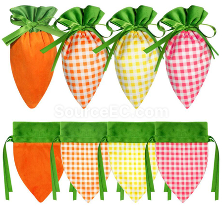 Customization Flannel Easter Carrot Bag Promotional Products