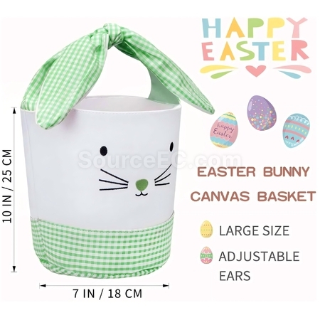 Customization Easter Bunny Canvas Basket Promotional Products