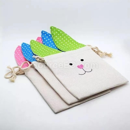 Customization Easter Bunny Ear Drawstring Bag Promotional Products