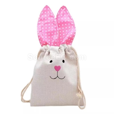 Customization Easter Bunny Ear Drawstring Bag Promotional Products